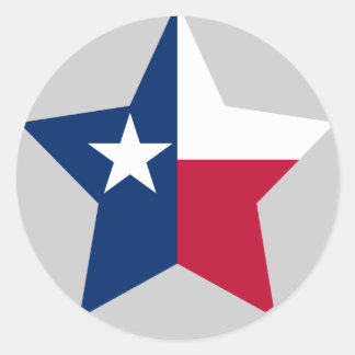 Texas Star Ronde Sticker