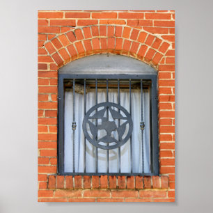 Texas Star Window 5 x 7 inch Poster