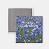 Texas State Bloem Bluebonnets Magnet Magneet (Voorkant / Achterkant)