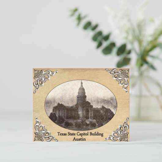 Texas State Capitol Construire une ancienne carte (Debout devant)