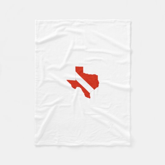 Texas State Dive Flag Fleece Deken (Voorkant)