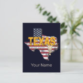 Texas State États-Unis Retro Carte Vintage USA (Debout devant)