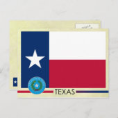 Texas State Flag and Seal Briefkaart (Voorkant / Achterkant)