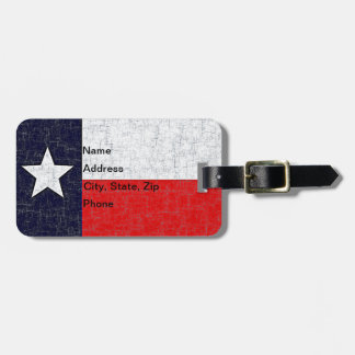 TEXAS STATE FLAG Bagagelabel