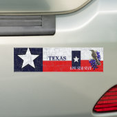 TEXAS STATE FLAG BUMPERSTICKER (Op auto)