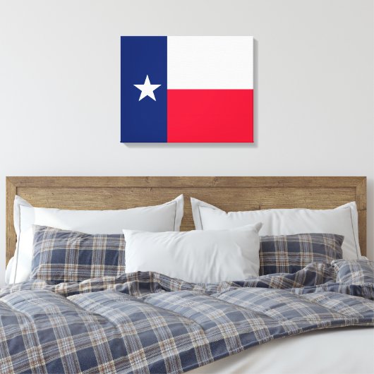 Texas State Flag Design Decor Canvas Afdruk (Insitu (Slaapkamer))