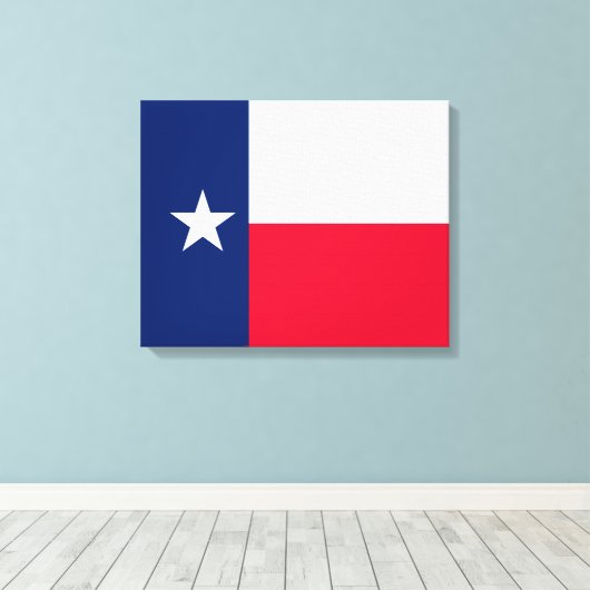 Texas State Flag Design Decor Canvas Afdruk (Insitu (Houten vloer))