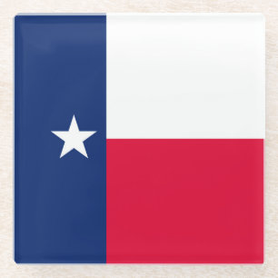 Texas State Flag Design Decor Glazen Onderzetter