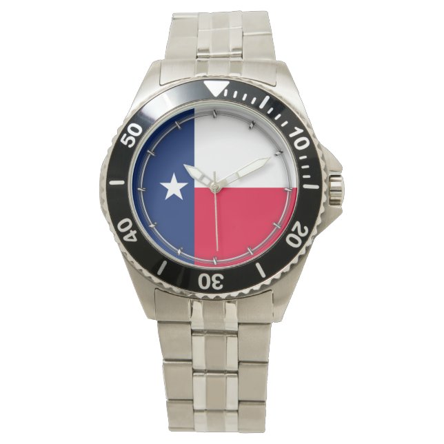 Texas State Flag Design Horloge (Voorkant)