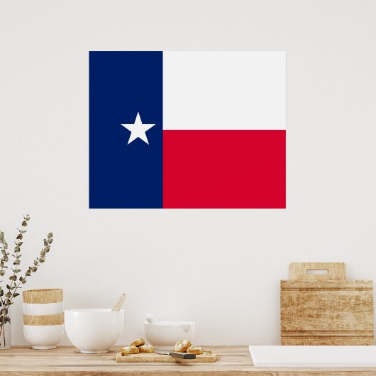 Texas State Flag Design Poster (Keuken)