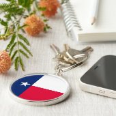 Texas State Flag Design Sleutelhanger (Zijkant)