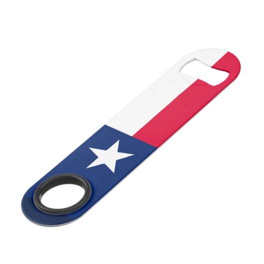 Texas State Flag Design Speed Flessenopener (Voorkant Gekanteld)