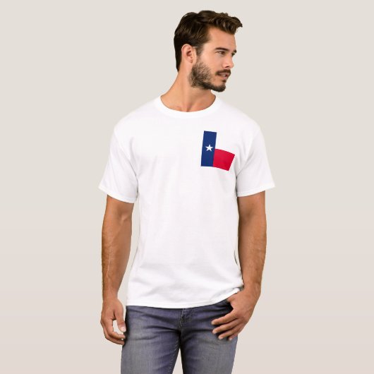 Texas State Flag Design T-shirt (Voorkant volledig)