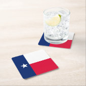 Texas State Flag Design Vierkante Kartonnen Onderzetter (Insitu)