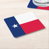 Texas State Flag Design Vierkante Kartonnen Onderzetter (Schuin)