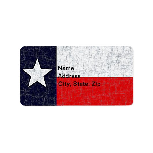 TEXAS STATE FLAG ETIKET (Voorkant)