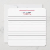 Texas State Flag Flat Note Card (Achterkant)