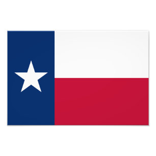 Texas State Flag Foto Afdruk