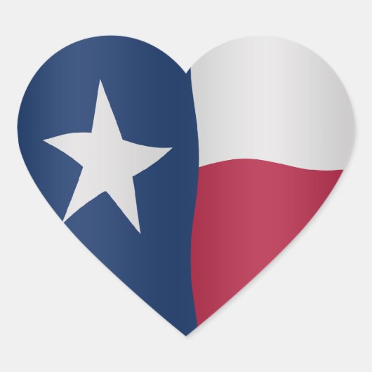 Texas state flag hart sticker (Voorkant)