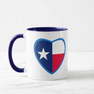 Texas State Flag Heart Mok