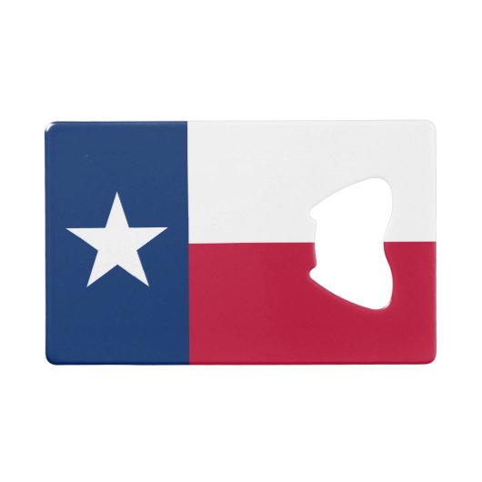 Texas State Flag Kredietkaart Flessenopener (Voorkant (Horizontaal))