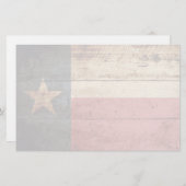 Texas State Flag op Old Wood Grain Briefpapier (Voorkant / Achterkant)