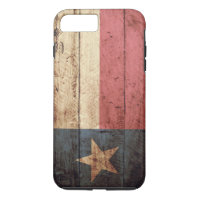 Texas State Flag op Old Wood Grain