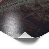 Texas State Flag op Old Wood Grain Foto Afdruk (Hoek)