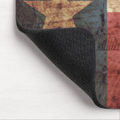 Texas State Flag op Old Wood Grain Muismat (Hoek)