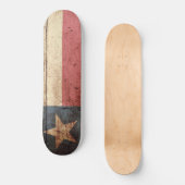 Texas State Flag op Old Wood Grain Skateboard (Voorkant)