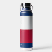 Texas State Flag Personaliseert Name Hot of Cold Waterfles (Achterkant)