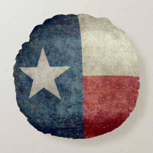 Texas State flag  retro Round Kussens