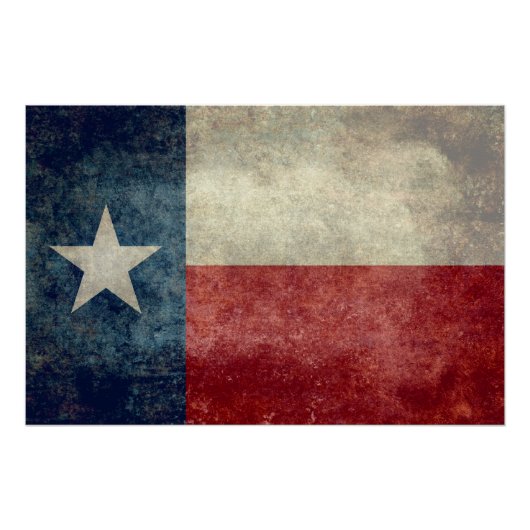 Texas State flag,  retro-stijl poster Perfect Poster (Voorkant)