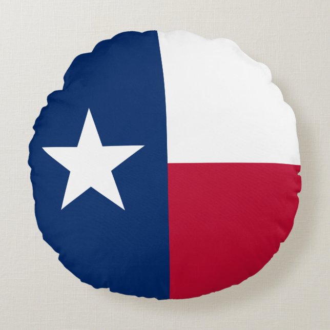 Texas State Flag Rond Kussen (Voorkant)