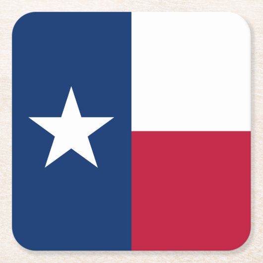 Texas State Flag Vierkante Kartonnen Onderzetter (Voorkant)