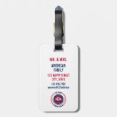 Texas State Gepersonaliseerde Gift Bagagelabel (Achterkant verticaal)