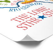 Texas State Landmarks Illustration Poster (Hoek)