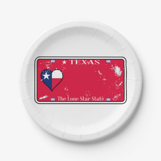 Texas State License Bord met schade (Voorkant)