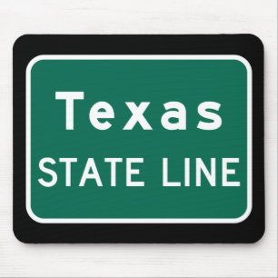 Texas State Line Road Sign Muismat