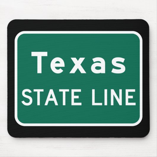 Texas State Line Road Sign Muismat (Voorkant)
