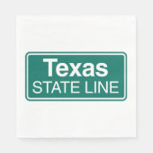 Texas State Line Road Sign Servet (Voorkant)