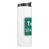 Texas State Line Road Sign Thermosbeker (Gedraaid links)