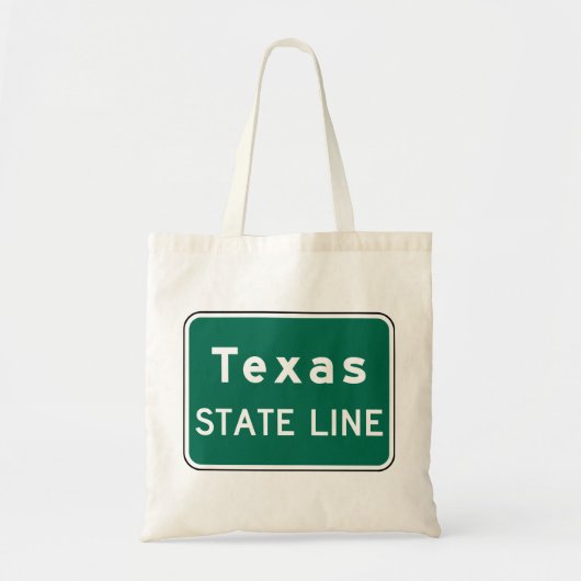 Texas State Line Road Sign Tote Bag (Voorkant)