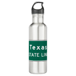 Texas State Line Road Sign Waterfles