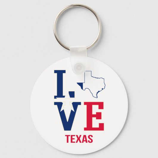Texas State Love USA Sleutelhanger (Voorkant)