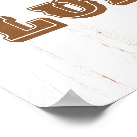 Texas State Map Art - Love Lubbock Art Poster (Hoek)