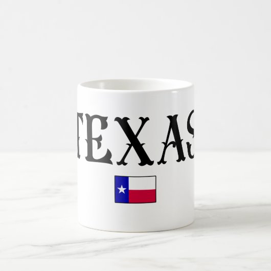 Texas State Map Flag Koffiemok (Center)