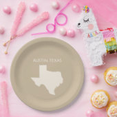 Texas State Map Home Decor Papieren Bordje (Feest)