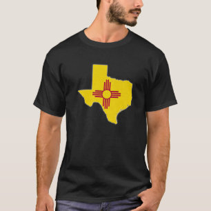 TEXAS STATE MAP NIEUW MEXICO NM Vlaggenoot Mannen T-shirt
