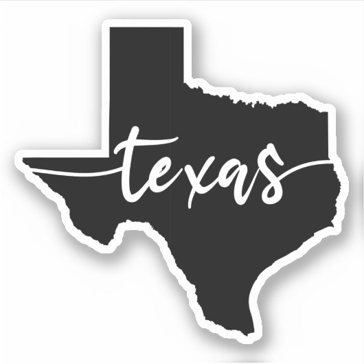 Texas State Map Sticker (Voorkant)